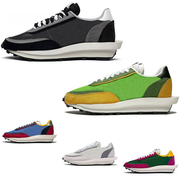 

2019 sacai ldv waffle running shoes for men women black white grey pink green gusto varsity blue athletic fashion sports sneakers size 36-45