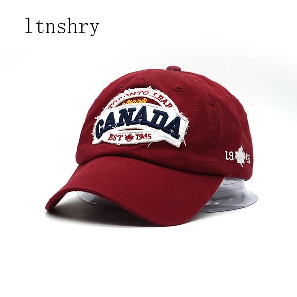 

canada letter cotton embroidery baseball caps snapback hat for men women leisure hat cap wholesale, Blue;gray