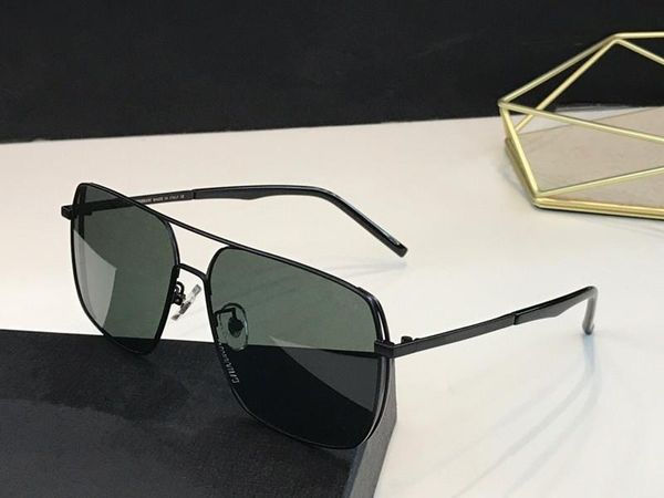 

7076 fashion new designer sunglasses square half frame glasses simple men business style eyewear lens laser uv400 protection, White;black