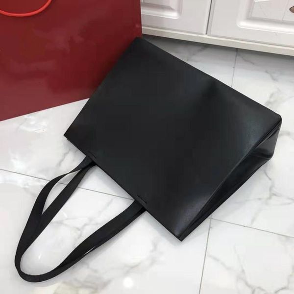 

made in real cowhide leather brand designer women shopping bag tote with dustbag
