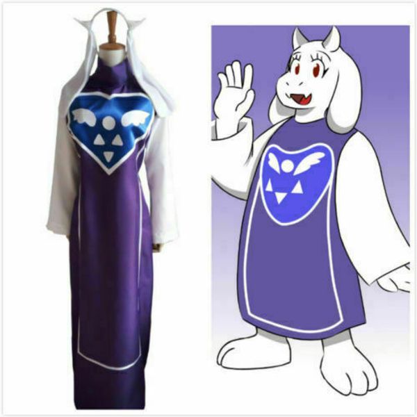 

undertale goat mother toriel suit uniform cosplay costume, Black;red