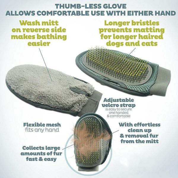 

hair remover glove pet deshedding brush glove cat dog hair removal grooming comb
