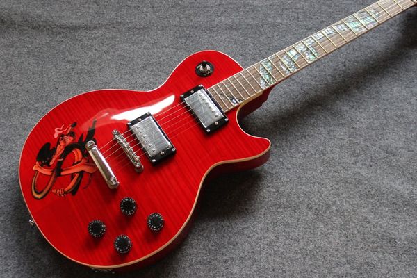 

пользовательский магазин, стандартный заказ электрического guitar.rosewood fingerboard gitaar.support настройка, красный цвет guitarra.real