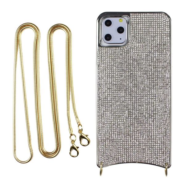 Crossbody Flash-Bohrkoffer für iPhone 13 12 11 PRO XR XS MAX Luxus Frauen Bling Glitter Rhinestone Telefon Schutzabdeckung Stoßfest Anti-Drop Dropshipping