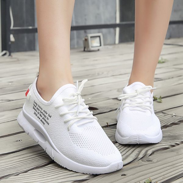 

women's lace up air mesh vulcanize ladies cross tied breathable shoes casual fashion shallow comfortable 2018 footwear, Black