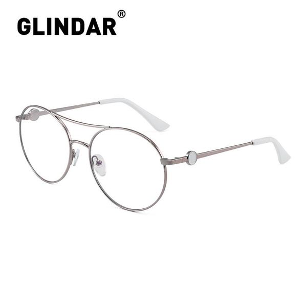 

round metal computer gaming glasses for men women anti bluelight glasses blue light blocking okulary, White;black