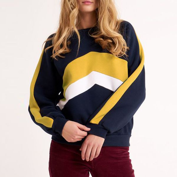 

new pattern long sleeve round neck sweater jacket upper garment woman, White;black