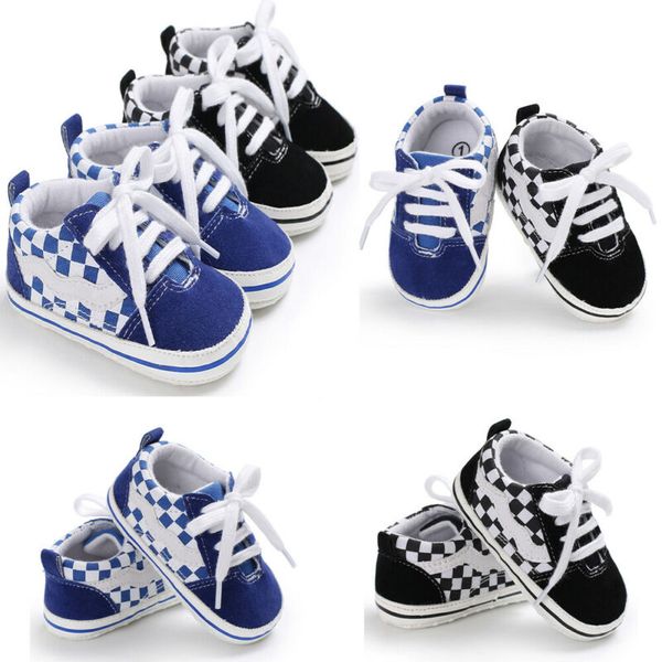 

милый малыш дети холст кроссовки мальчик девочка мягкая подошва детская кроватка обувь 0-12мес модные 2019, Black