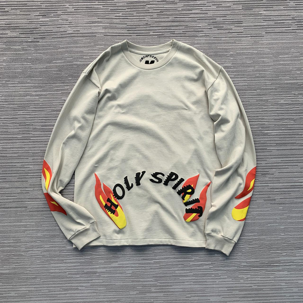 

kanye west concert limited foam printing coconut style plus sweater pullover round neck sweatshirt sweater distressed style plus hoodie1e91#, Black;red