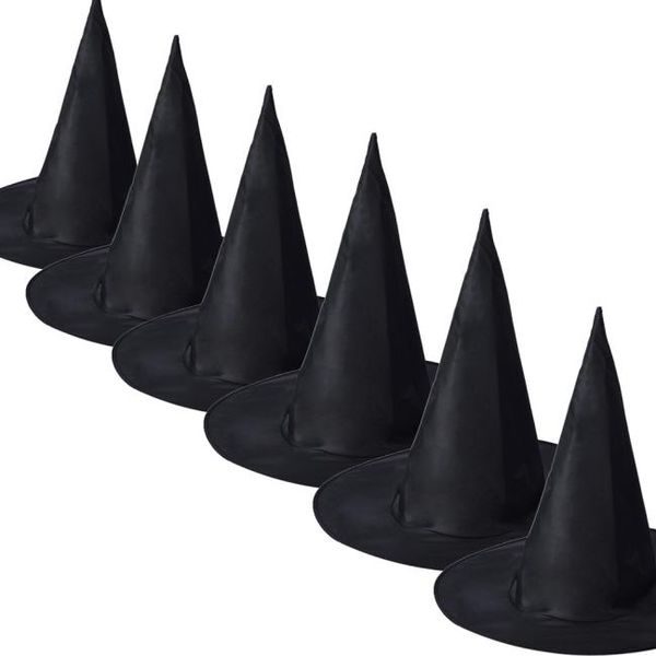 

new fashion 6pcs womens black witch hat for halloween costume accessory cap, Blue;gray