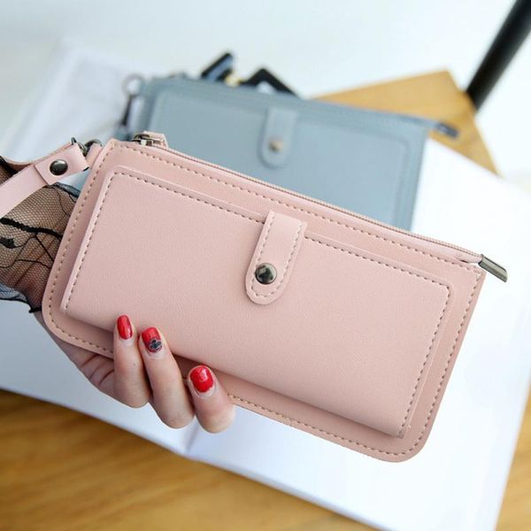 

women wallets fashion long pu leather wallet carteira feminina card holder female purse clutch money women wallet coin purse#125, Red;black