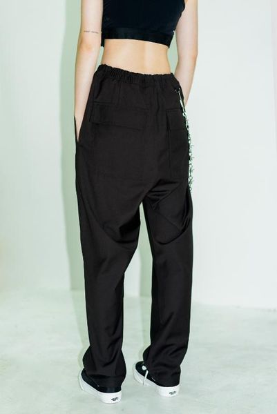 

27-46 2019 women men's clothing fashion hair stylist street hip hop loose casual pants plus size costumes, Black