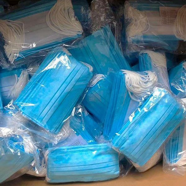 

disposable face mask 3 layer ear-loop dust mouth masks cover 3-ply non-woven disposable dust mask soft breathable outdoor part dhl