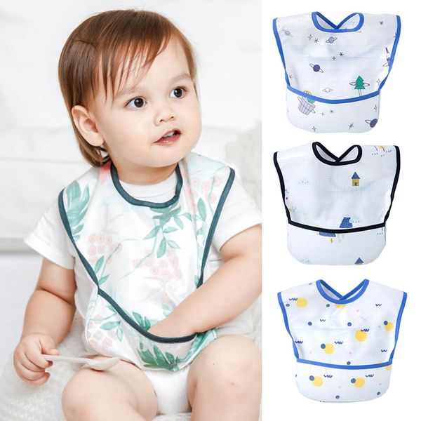 

1pcs cartoon printed cotton baby bibs waterproof and leakproof bib for children feeding cloth children baby apron