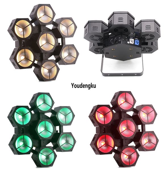 4 adet Yeni Stil Kar Petal Modelleme Düğün Işıkları DMX512 7 Gözler 40 W RGBW Işın LED Strobe Etkisi Işıkları DJ Parti Disko B için Led Strobe Işık