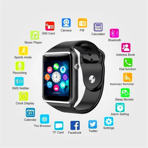 

dz09 new smartwatch intelligent digital sport gold smart watch dz09 pedometer for phone android wrist watch men women's, Slivery;brown