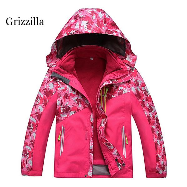

grizzilla girls/boys winter warm skiing jacket children waterproof windproof outdoor camouflage jackets kids clothing