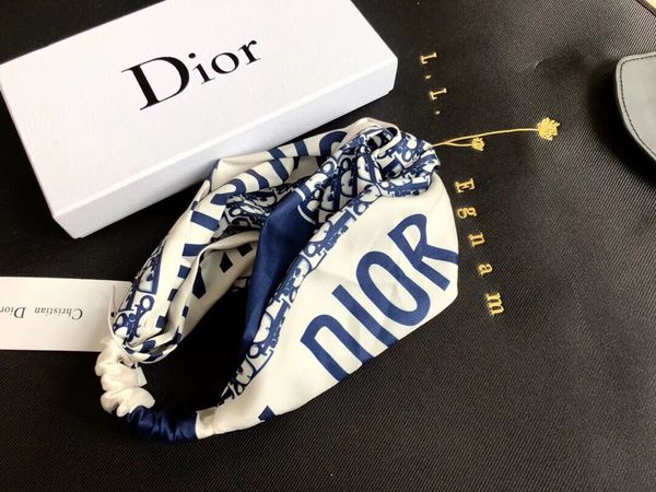 

D letter tyle headband 2019 pring ummer ela tic ilk headband luxury de ign for headband full logo women hairband