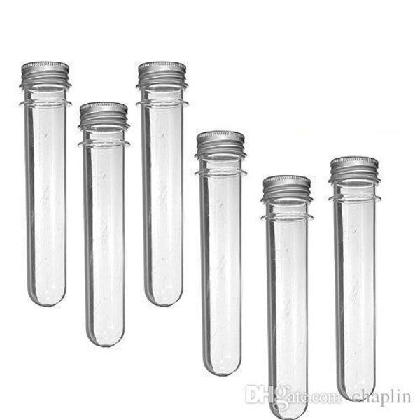 

40ml plastic clear test tube with screw caps, candy bottle, cosmetics bottles, bath salt containers, mask tubes 25x140mm