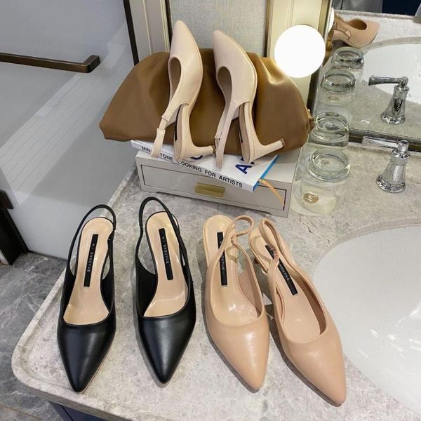 

women's shoes with platform for office pointed heel sandals med summer heels suit female beige all-match shallow mouth stiletto, Black