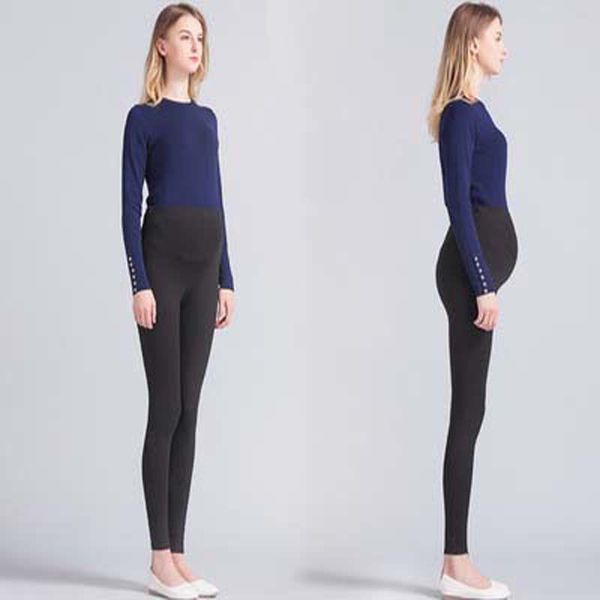 

pregnant women leggings capris thin section wearing long pants autumn clothes slim elastic waist solid color high waist 24, White