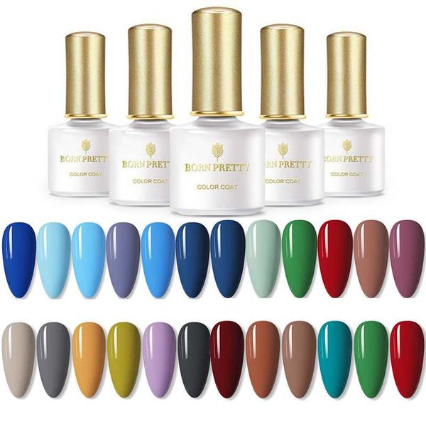 

born pretty 6ml nail gel polish blue gray colors semi permanent manicure soak off uv led gel varnish nail polish diy design, Red;pink