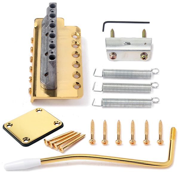 

golden electric guitar tremolo bridge locking system set