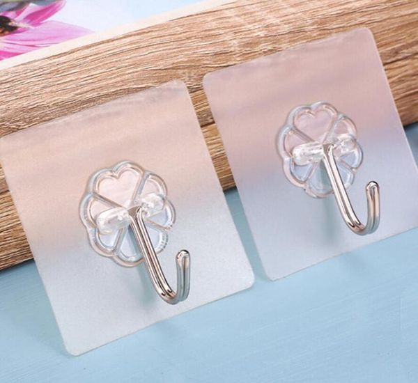 2019 Adhesive Hooks Kitchen Wall Hooks Heavy Duty Nail Free Sticky