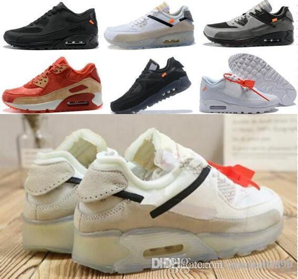 

2018 NEW High quality Airs Cushion 90 Ice Blue 10 X Sports White Casual Sneakers Size 36-45