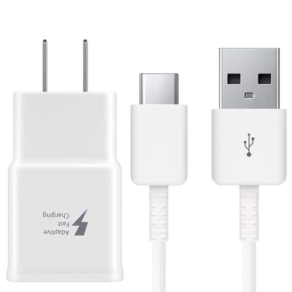 

2 in 1 wall charger 5v 2a 9v 1.67a power adapter 1.2m type c usb cable for samsung galaxy s6 s7 s8 s9 s10 note 8 9 10 lg smart phone