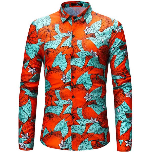 

2018 retro floral printed men casual shirts classic men dress shirt men's long sleeve brand new fashion spring shirts, White;black
