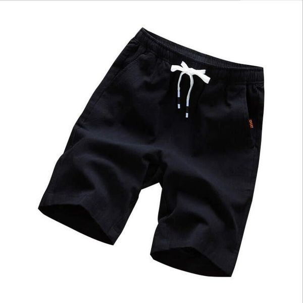 

2020 new ln8346 summer new men's stretch short jeans fashion casual slim fit shorts black denim shorts male brand clothes, White;black