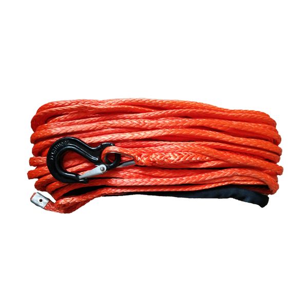 

14mm x 50m red synthetic uhmwpe winch rope for atv utv offroad
