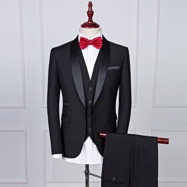 

new mens wedding suits groom slim fit male formal black luxury man suit latest coat pant designs costume homme mariage, White;black