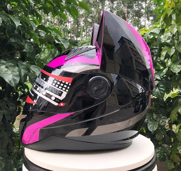 

new nitrinos full face motorcycle helmet personality cat helmet fashion motorbike moto capacete m /l/xl /xxl