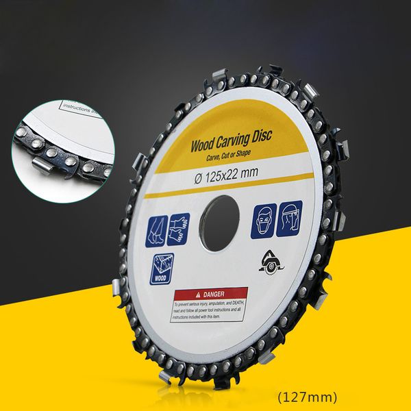 

5 inch wood carving disc multi-functional woodworking chain grinder chain saws disc plate tool angle grinding tool