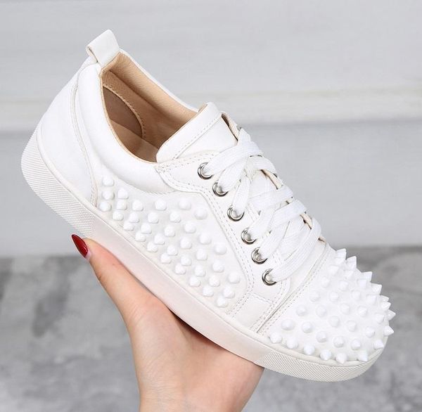 Designs Fashion Spike Low Cut Party Dress Shoes Red Bottom Sneaker