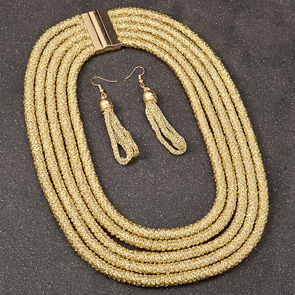 

uddein multi layer necklace vintage maxi magnetic clasps nigerian wedding statement choker necklace african beads jewelry sets, Silver