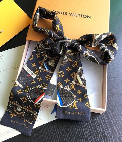

Высочайшее качество роскошный шелковый двухслойный обруч с принтом галстук-шарф галстук многоцелевой женский бренд сумка декоративный пояс эксклюзивный оптовая продажа