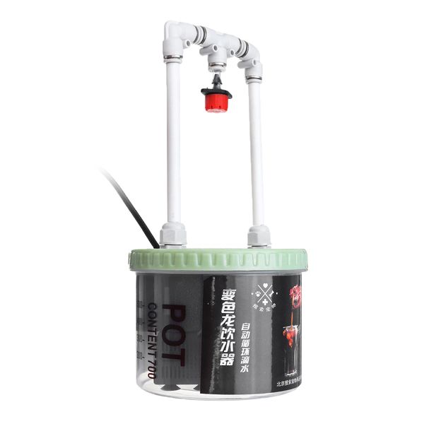 

2w 500/700ml reptiles drinking water dripper lizard snake spiders water dispenser terrarium habitats feeding supplies 220v