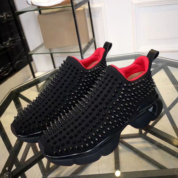 

2019 New Luxury France Brand rivet men's Casual Shoes Women Designer Sneakers Genuine Fashion Mixed Tennis Color Sneaker Shoes
