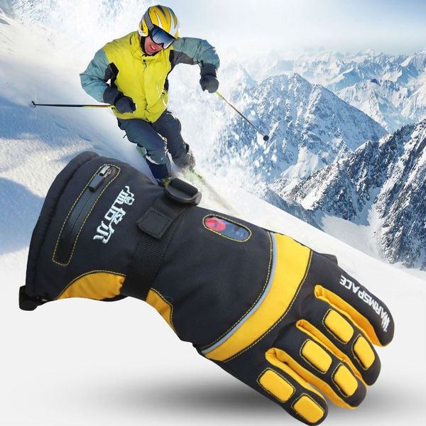 

heated gloves men women electric battery operated heating gloves perfect as hand warmer winter activities outdoor sports, Black