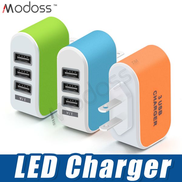 

For am ung 8 note 8 ipx 3 u b wall charger led travel adapter 5v 3 1a triple port charger home u eu plug