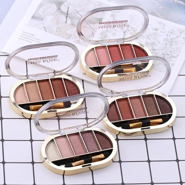 

eye shadow 5 colors eyeshadow makeup palette highly pigmented shimmer portable long lasting waterproof cosmetics