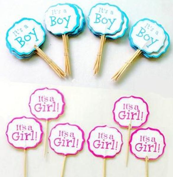 

it's a girl letter cupcake ers it's a boy baby birthday party supplies child 100 days celebration 1 year old birthday cake decorat