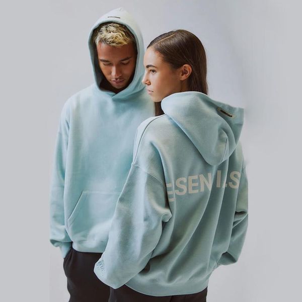 

19ss justin bieber sssentials 3m светоотражающий логотип печати вышивка мода hoodie high street casual толстовка пуловер восемь цвет hflswy3, Black