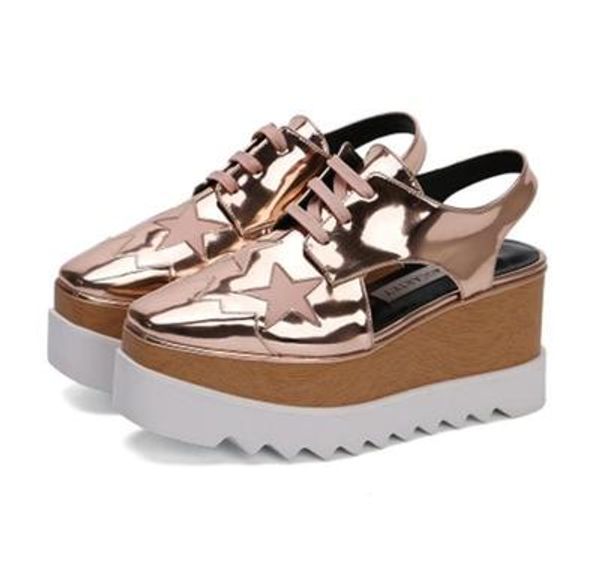 

stella mccartney sandals shoes nude soft genuine leather women platform elyse nina mn01, Black