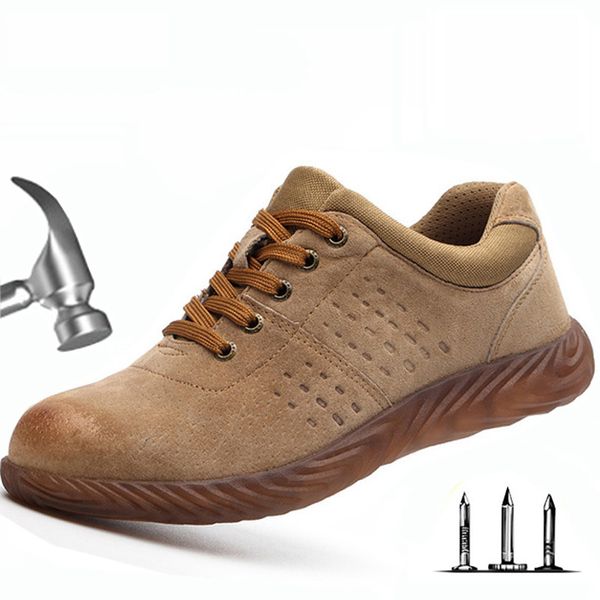 

labor insurance shoes men's steel head anti-smashing anti-piercing electric welder beef tendon jelly outsole work shoes, Black