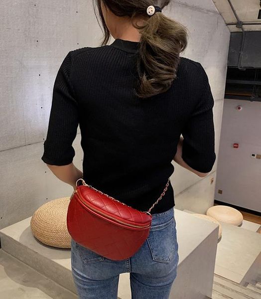 

маленькая сумка женская 2020 новое прибытие волна все-матч мессенджер цепь ромб мода многофункциональный пояс сумка грудь сумка