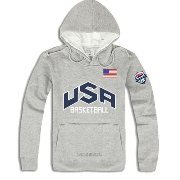 

usa dreaming team hoodies men basketball sports casual hooded sweatshirts spring new pullovers, Black